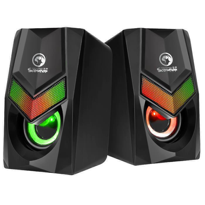 Marvo Sg118 Ηχεία Υπολογιστή 2.0 με Rgb Φωτισμό και Ισχύ 3W σε Μαύρο Χρώμα Marvo SG118 Ηχεία Υπολογιστή 2.0 με RGB Φωτισμό και Ισχύ 3W σε Μαύρο Χρώμα