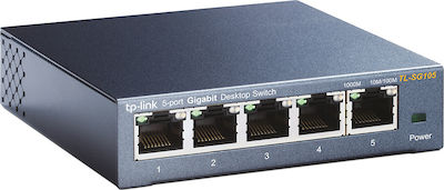 TP-LINK TL-SG105 v3 Неуправляем L2 Switch с 5 Портове Гигабитови (1Gbps) Ethernet