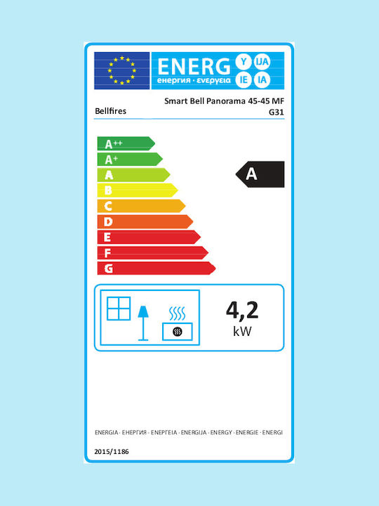 Bellfires Smart Bell Panorama 45 45 Ενεργειακό Τζάκι Αερίου 4 2kW