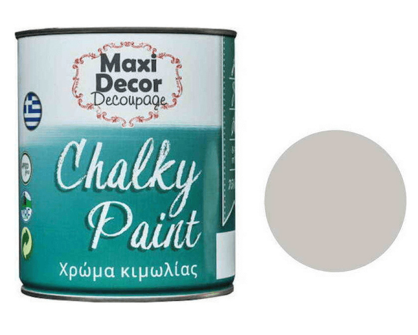 Maxi Decor Chalky Paint Χρώμα Κιμωλίας 523 Γκρι Ανοιχτό 250ml Skroutz gr