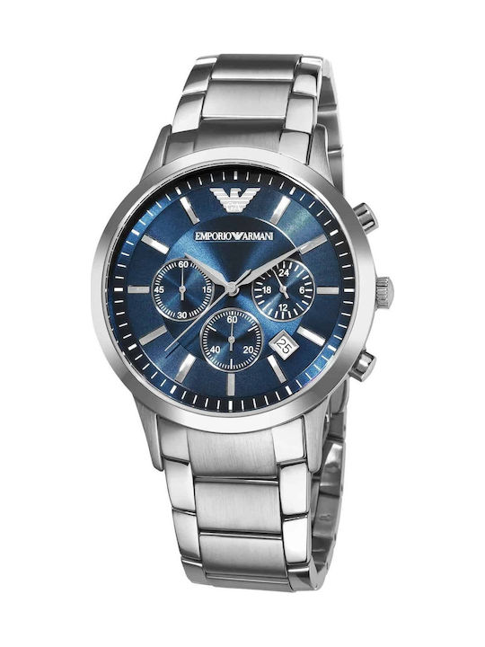 Emporio Armani Renato Ρολόι Μπαταρίας με Μεταλλικό Μπρασελέ