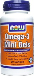 Now Foods Omega-3 Mini Gels 90 μαλακές κάψουλες