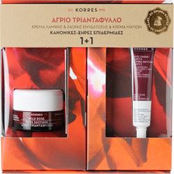 Korres Set Wild Rose Κρέμα Προσώπου Ξηρές Επιδερμίδες & Κρέμα Ματιών