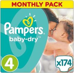 Pampers Baby Dry Monthly Pack No 4 (7-18 Kg) 174τμχ