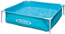 Intex Mini Frame Παιδική Τετράγωνη με Μεταλλικό Σκελετό Γαλάζια