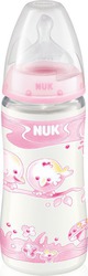 Nuk First Choice Baby Rose Μπιμπερό Πολυπροπυλενίου (PP), Θηλή Σιλικόνης, 300ml