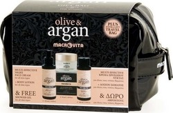Macrovita Set Olive/Argan Κρέμα Νυκτός, Κρέμα Σώματος & Αφρόλουτρο