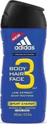 Adidas Sport Energy 3 In 1 Shower Gel 400ml