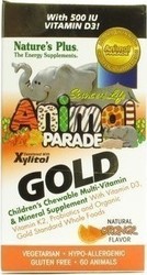 Nature's Plus Animal Parade GOLD 60 μασώμενες ταμπλέτες Πορτοκάλι