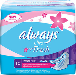 Always Ultra Fresh Long Plus 10τμχ
