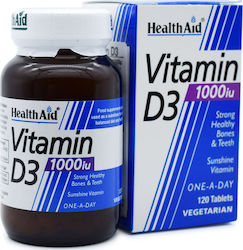 Health Aid Vitamin D3 Βιταμίνη 1000iu 120 ταμπλέτες