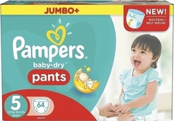 Pampers Baby Dry Pants No 5 (12-18Kg) 64τμχ