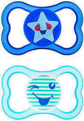 Mam Air Night Πιπίλα Σιλικόνης Blue Face 16m+ 2τμχ
