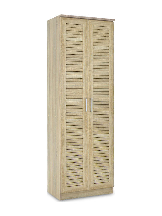 Holz Schuhschrank Sante mit 7 Regalen Sonoma L60xW37xH183cm