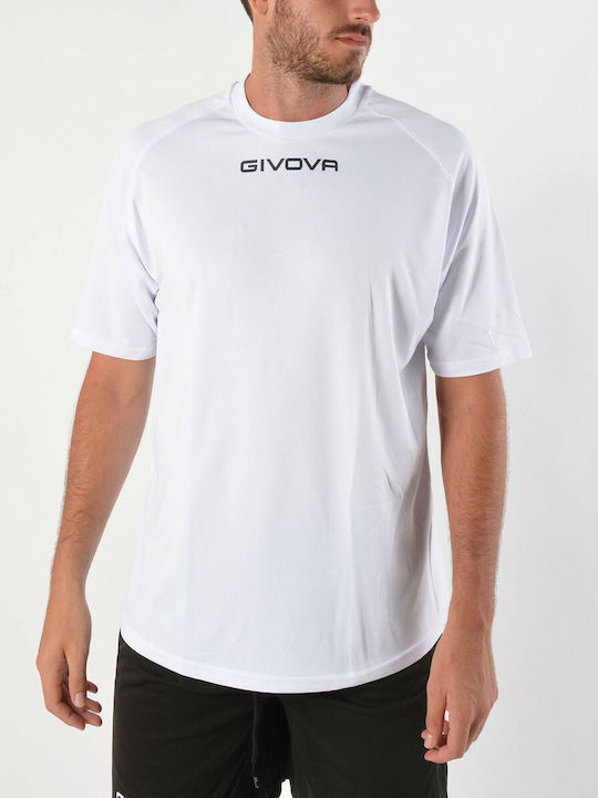 Givova One Tricou sportiv pentru bărbați cu mâneci scurte Alb