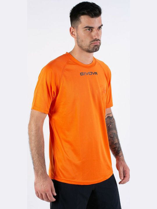 Givova One Tricou sportiv pentru bărbați cu mâneci scurte Portocaliu