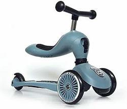 Scoot & Ride Kids Scooter Foldable Ηighwaykick 1 3-Wheel with Seat for 1-5 Years Light Blue