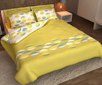 Charalambidis Textiles Σετ Σεντόνια Μονά 160x260 Φιλάκια Πράσινο