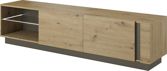 Έπιπλο TV Επιδαπέδιο Artisan / Γραφίτης 187.5x40x45.5εκ.