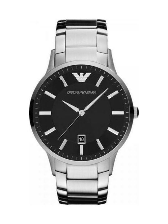 Emporio Armani Renato Ρολόι Μπαταρίας με Μεταλλικό Μπρασελέ