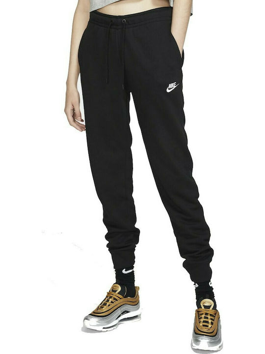 Nike Sportswear Essential Hohe Taille Damen-Sweatpants Jogger Schwarz Vlies
