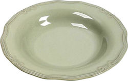Espiel Tiffany Πιάτο Βαθύ Κεραμικό Φυστικί με Διάμετρο 24cm