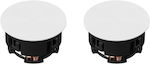 Sonos Ηχεία Οροφής In-Ceiling Speaker (Ζεύγος) σε Λευκό Χρώμα