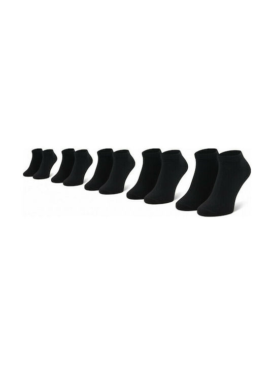 Jack & Jones Едноцветни чорапи Черни 5 опаковки