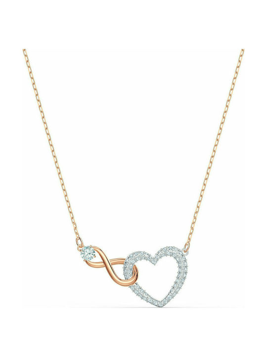 Swarovski Infinity Heart Halskette Herz Vergoldet