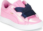 Puma Basket Heart Patent Preschool Sneakers
