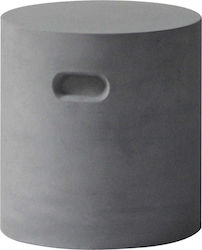 Σκαμπό Μπαρ από Τσιμέντο Concrete Cylinder Cement Grey 37x37x40cm