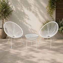 Set Sala De Mese 3 Piese Alb