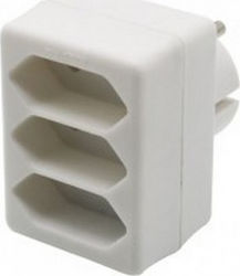 V-TAC 3-Outlet T-Shaped Wall Plug White