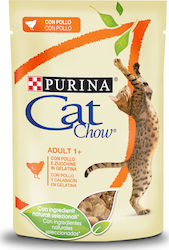 Purina Cat Chow Adult Wet Food for Adult Cats In Pouch with Chicken In Jelly 1pc 85gr
