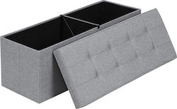 Столче за пейка с Място за съхранение Сив 110x38x38бр