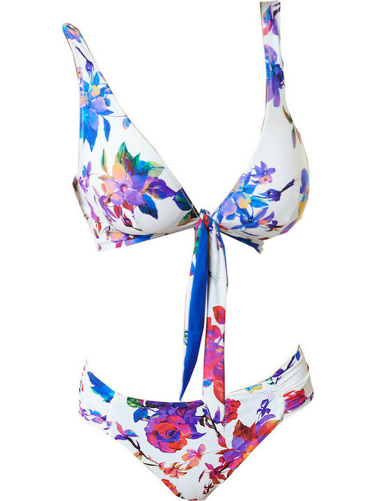 Erka Mare Set Bikini Floral Τριγωνάκι White 2050415 Skroutz gr