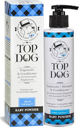 Top Dog Conditioner Șampon pentru câini cu balsam Hipoalergenic Pudră pentru bebeluși 250ml 5175