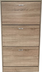 Ξύλινη με 3 Ράφια Μπεζ 63x24x115cm 63-35266-29