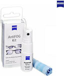 Zeiss AntiFOG Spray & Lappen Set zur Reinigung von Brillen Antibeschlag 15ml