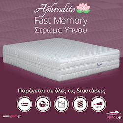 Ypnos Aphrodite Fast Memory Queen Ergonomic Mattress Memory Foam Double-Sided 160x200cm with Independent Springs
