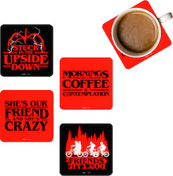 Pyramid International Plastic Multicolour Coasters Stranger Things 4pcs