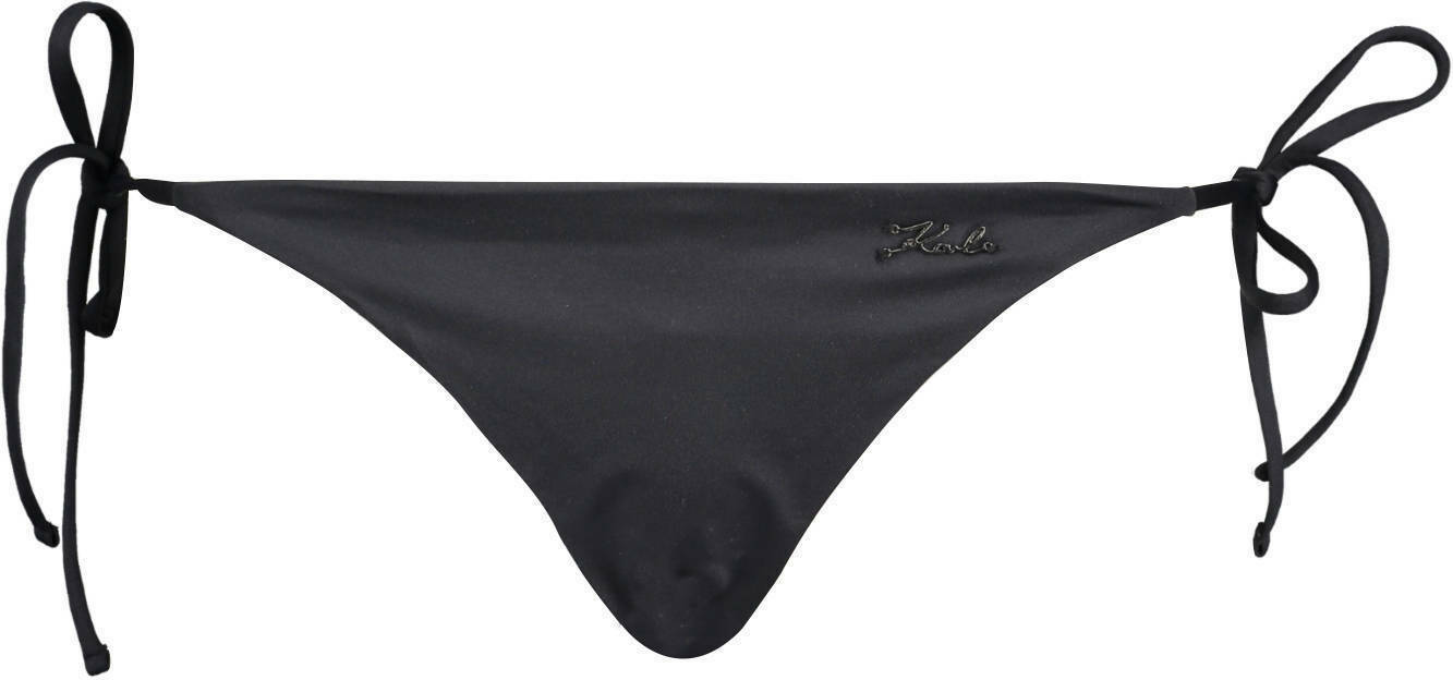 Karl Lagerfeld KL20WBT10 Bikini Slip με Κορδονάκια Μαύρο Skroutz gr