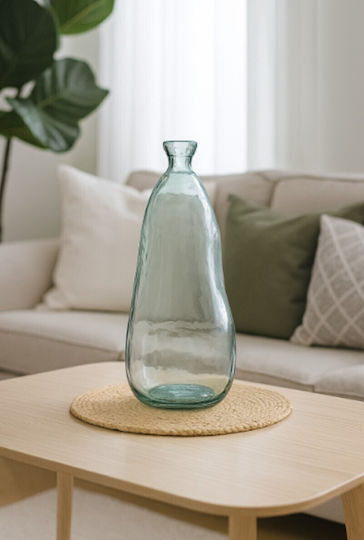 Atmosphera Βάζο Γυάλινο Simplicity Διάφανο Φ22xΥ51cm