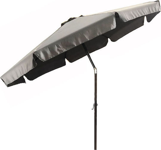 2005 Garden & Terrace Floor Aluminium Round Parasol Γκρι
