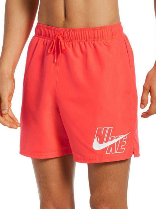Nike 5" Volley Herren Badehose Bright Crimson Monochrom