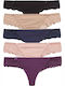 Norddiva Lingerie Carla Γυναικεία Brazil MultiPack με Δαντέλα Multi