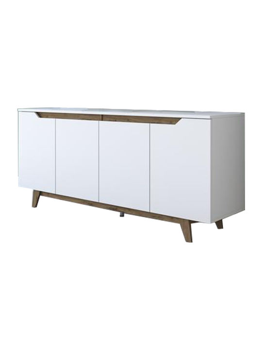 Мебели за съхранение Rafaelo дървен White / Walnut 180x45x78.5см