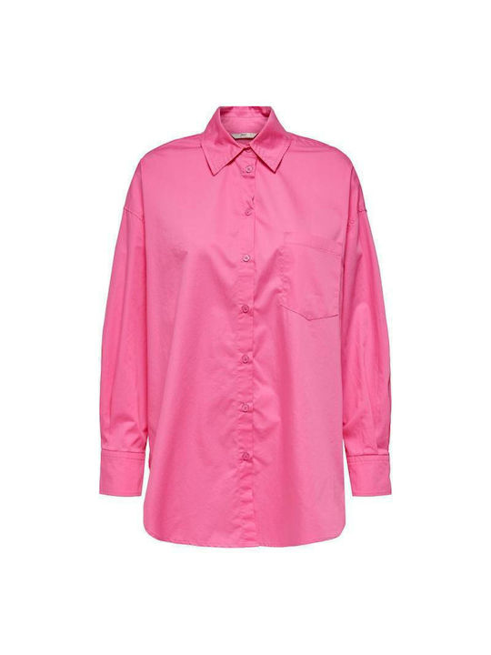 Only Women's Monochrome Long Sleeve Shirt Aurora Pink