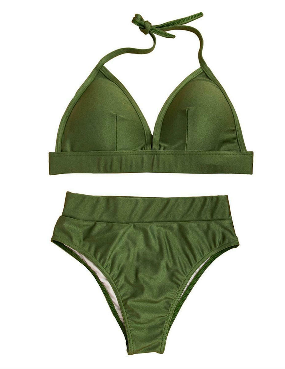 Olympic Stores 016660 Set Bikini Τριγωνάκι Ψηλόμεσο Χακί Skroutz gr