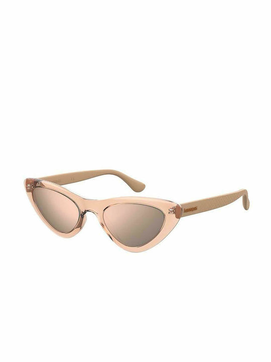 Havaianas Pipa Women's Sunglasses with 9R6/0J Plastic Frame and Pink Mirror Lens PIPA 9R6/0J